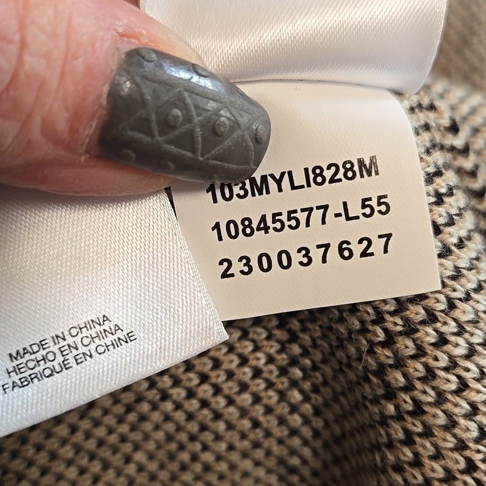 Anne Klein NWT Plaid Double-Breasted Women's Cardigan Size Medium Retail 149.00 - Picture 9 of 11